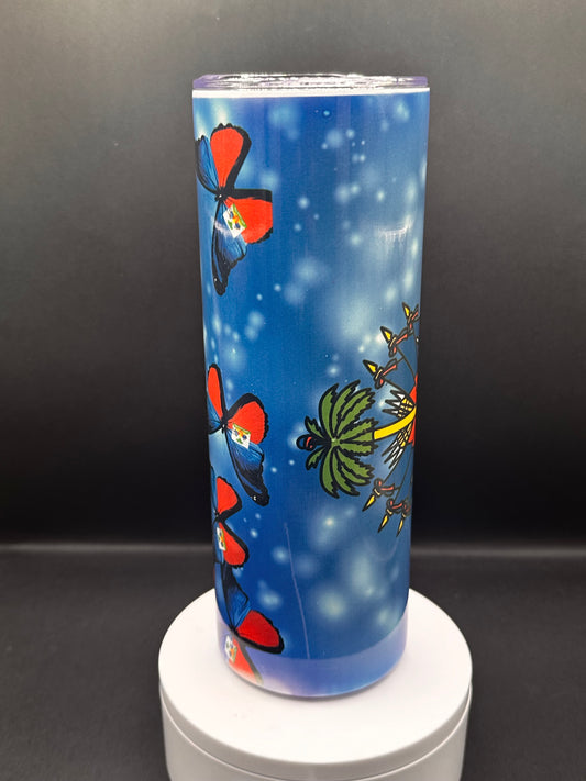 Full haitian Flag tumbler