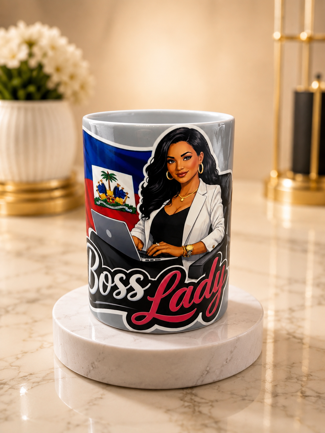Haitian Boss Lady Sublimation Coffee Mug