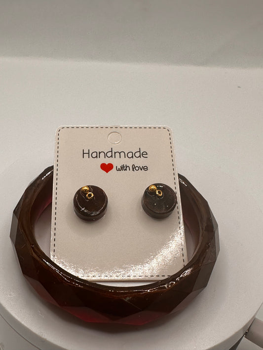 Bangle bracelet with earrings set