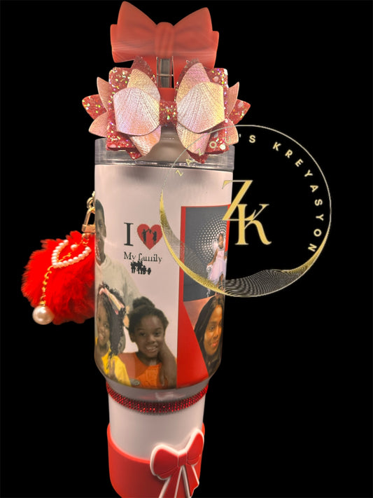 ZK Fancy Cup:Customizable Perfect
Gift Hot & Cold All Day Stylish & Durable Plain Design with Pink Pom pom